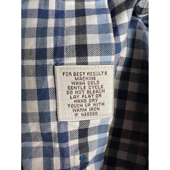 Peter Millar Blue Plaid Button Down Shirt Men's Size Large - Picture 8 of 8
